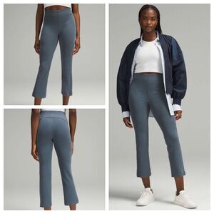 Lululemon Ribbed Softstreme Zip-Leg High-Rise Cropped Pant Iron Blue Size 4